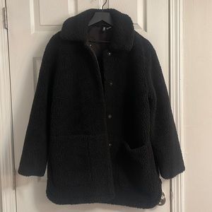 SHERPA COAT, BLACK
